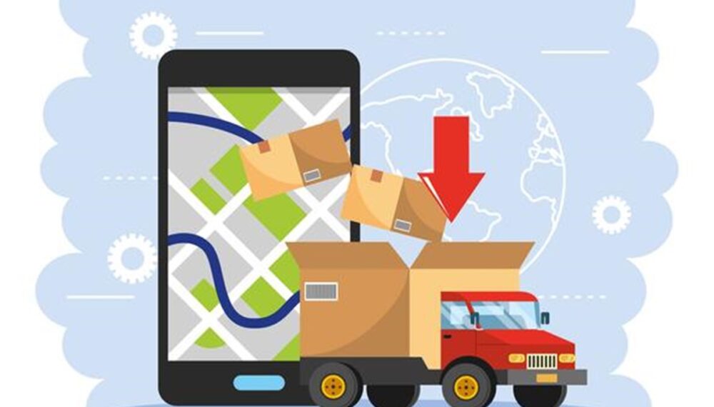 671159-suivi-des-camions-avec-smartphone-et-smartphone-gratuit-vectoriel 671159-suivi-des-camions-avec-smartphone-et-smartphone-gratuit-vectoriel